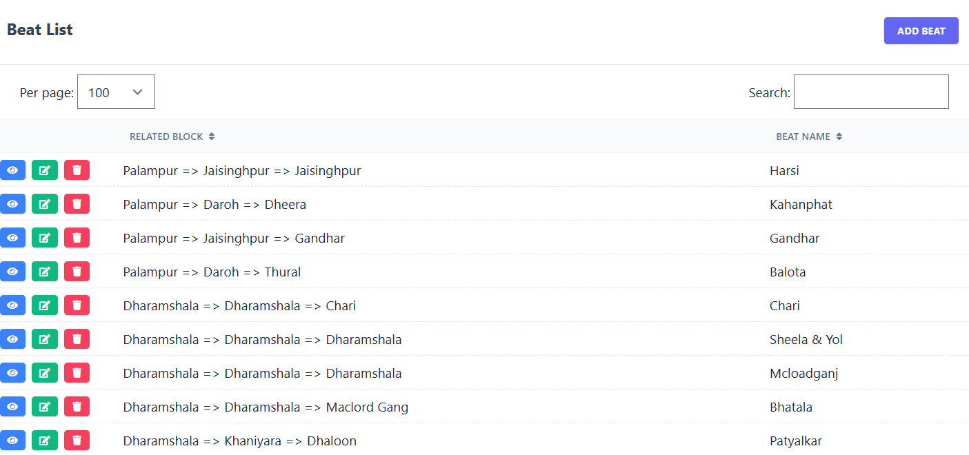 Beat List Screenshot