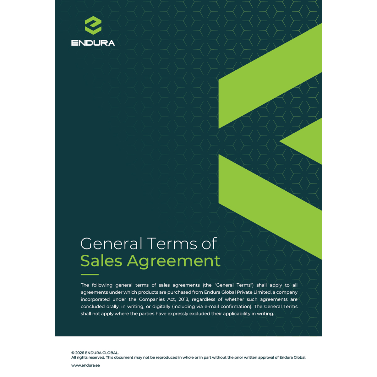 General Terms of Sales Agreement